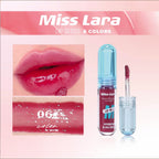 Marom Miss Lara hydrating lip gloss serum in shade 06, featuring a high-shine red finish and precise applicator wand.