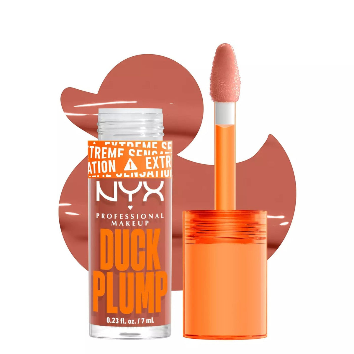 Marom NYX Professional Makeup Duck Plump high pigment lip gloss in a neutral shade with applicator wand