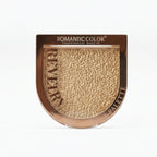 Marom Romantic Color Revery face palette with a textured gold shimmer powder in a compact case