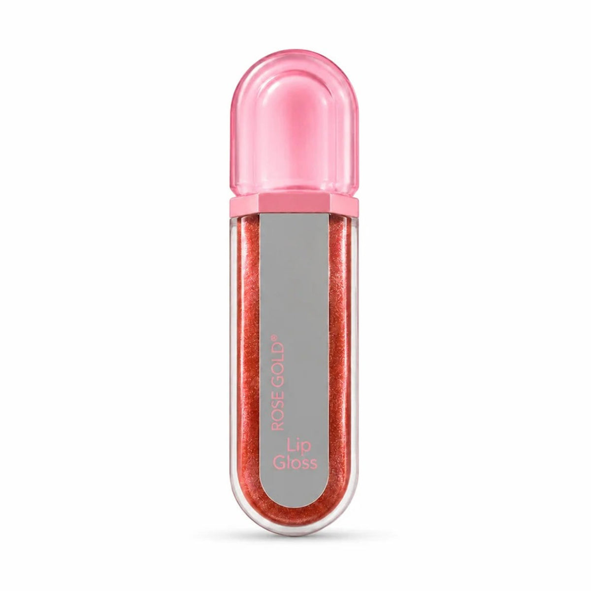 Marom Shimmering Radiant Lip Gloss in a rose gold shade with a high-shine finish in sleek travel-friendly packaging.