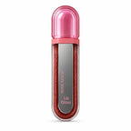 Marom shimmering rose gold lip gloss in a sleek transparent tube with a pink cap for a high-shine radiant finish.