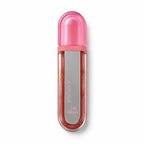 Marom rose gold shimmering lip gloss in a sleek, clear tube with a pink cap for a high-shine, luminous finish.