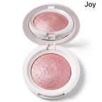 Marom RoseBerry Seamlessly Blendable Blusher in Joy shade, a shimmering pink powder compact with a built-in mirror.