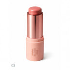 Marom Ruby Rose creamy blush stick in a soft pink shade with a metallic rose gold cap for a radiant dewy finish