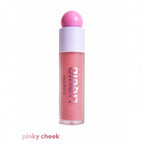 Marom Ruby Rose liquid blush in Pinky Cheek shade with a frosted bottle and pink applicator cap