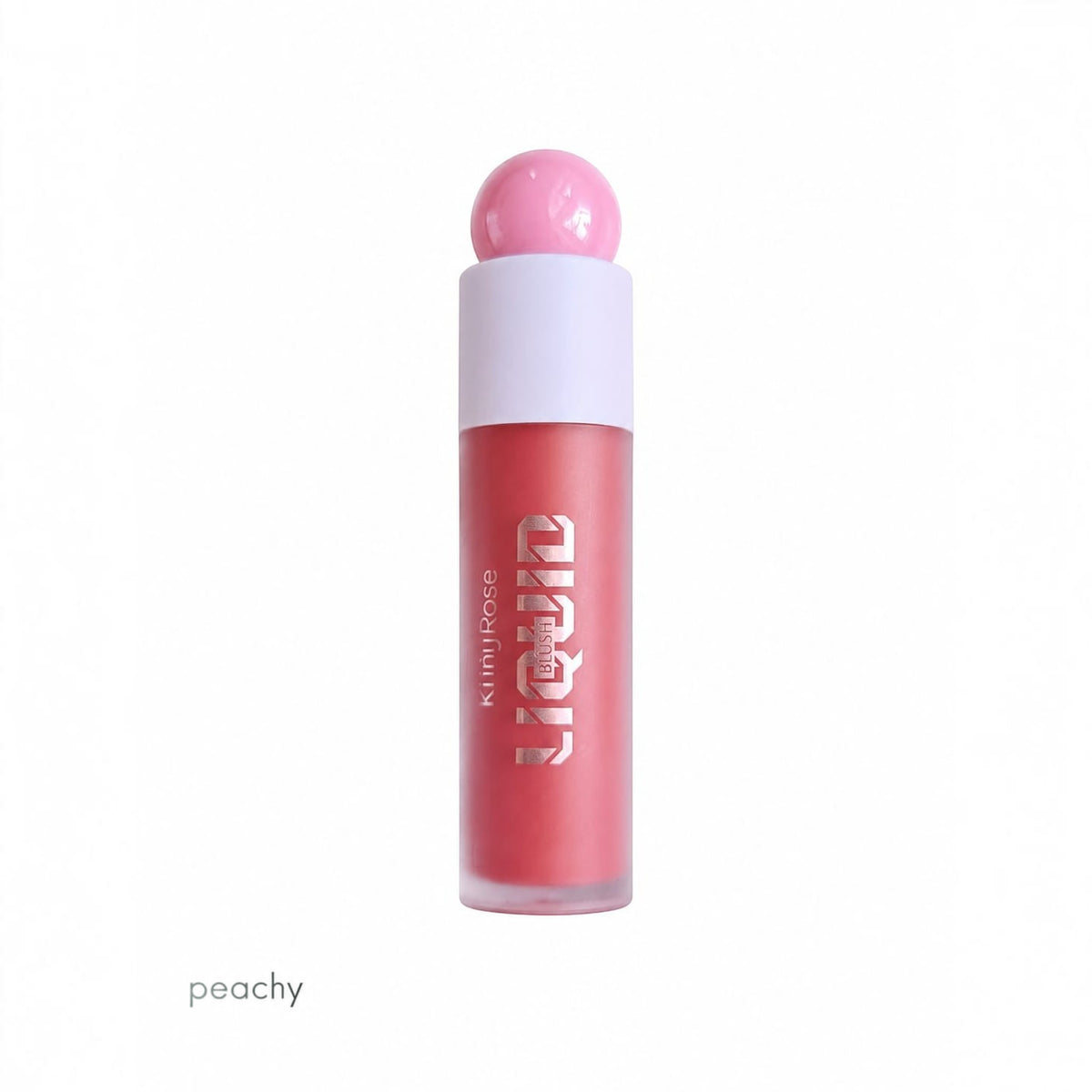 Marom Ruby Rose liquid blush in a peachy shade with a pink cap and precise applicator for a natural dewy finish