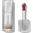 Marom SHEGLAM Glass Lock AirGloss in a mauve shade with a precision applicator and sleek silver packaging.
