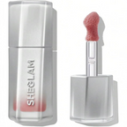Marom SHEGLAM Glass Lock AirGloss lip gloss in a sleek silver tube with a precision applicator and soft pink tint.
