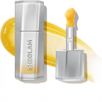 Marom SHEGLAM Glass Lock AirGloss in a golden yellow shade with a high-shine finish and precision applicator