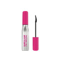 Marom Sheglam Ultra Lash Lift 2-in-1 mascara in a silver tube with a bright pink cap and curved applicator brush