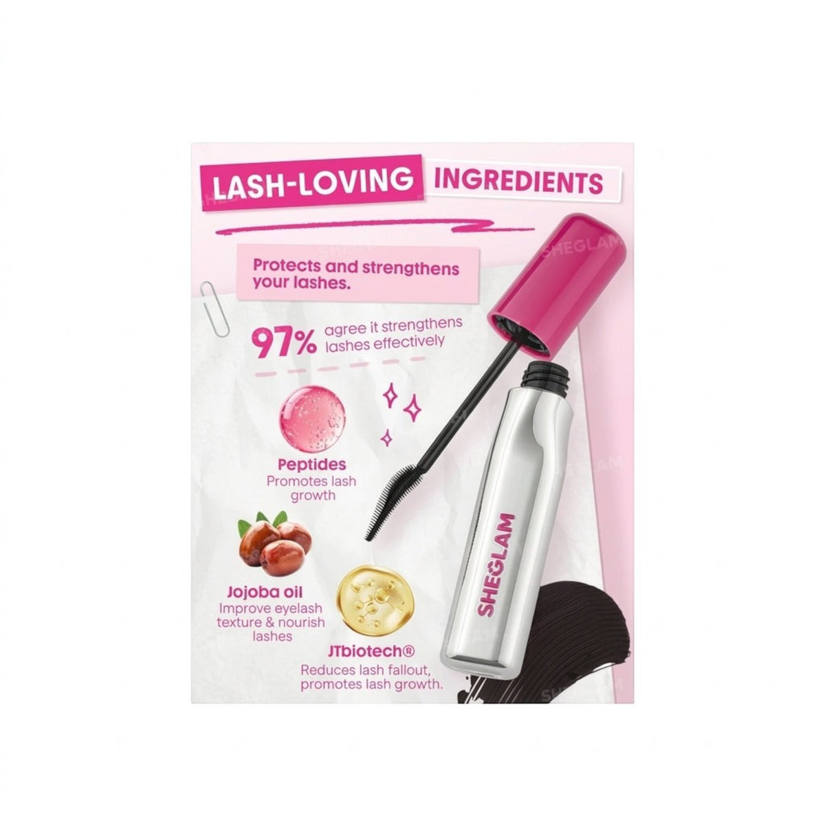 Marom Sheglam Ultra Lash Lift serum with precision applicator and nutrient-enriched formula for fuller lashes
