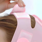 Marom pink silicone V-face lifting bandage mask with adjustable velcro strap for jawline contouring