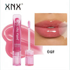 Marom XNX Professional Makeup Jelly Lip Gloss in shade 04, featuring a high-shine pink formula and precision applicator