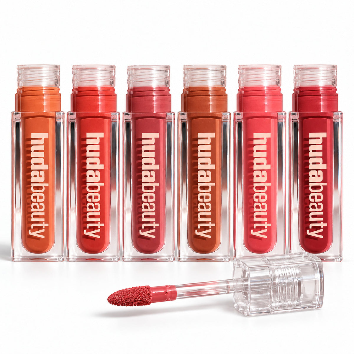 Huda Beauty Faux Filler collection, six shade group group-editorial