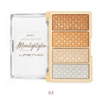 LIFETHO Moonlightglow shade 03 side-opening highlighter blusher palette with bronze, gold, champagne and pearl pans