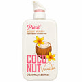 Little Pink Coco Nut Vanilla Body Wash 350 ml ivory pump bottle on white background, studio front photo
