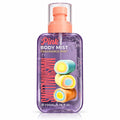 Little Pink Marshmallows Body Mist 200 ml coral spray bottle with purple contents and marshmallow design on white background