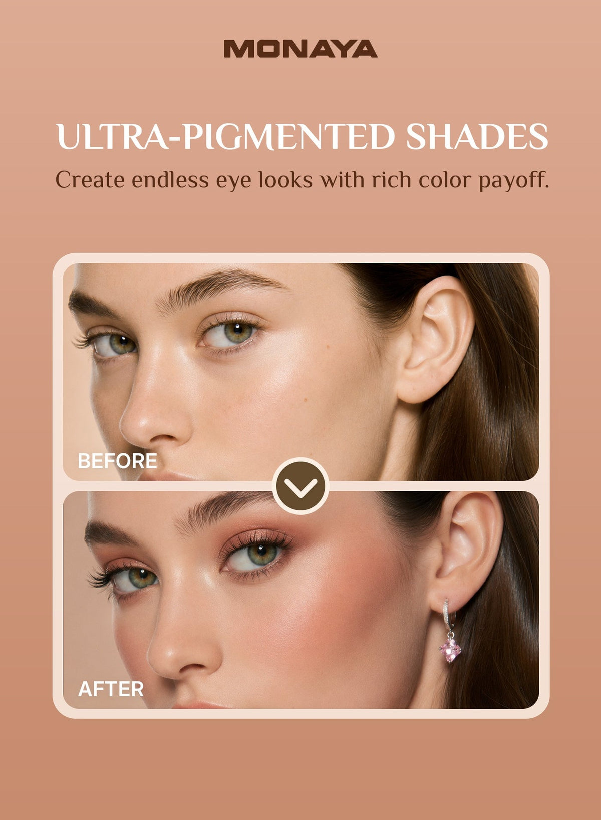 Monaya Y001 eyeshadow palette colors