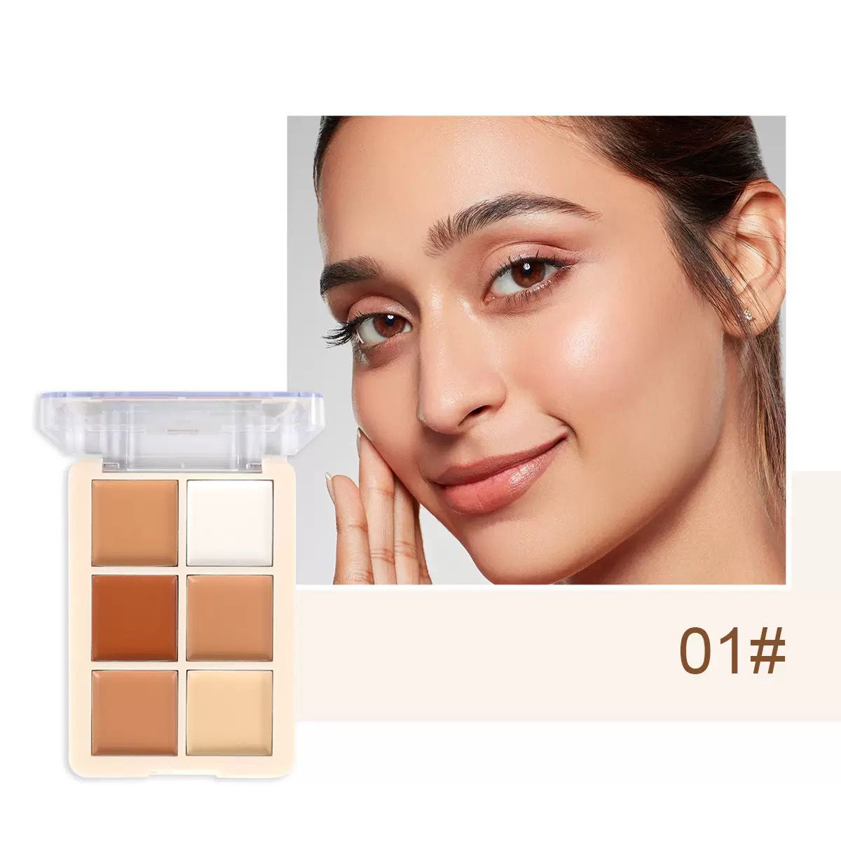 MSYAHO 6 Color Natural Concealer Palette shade 01