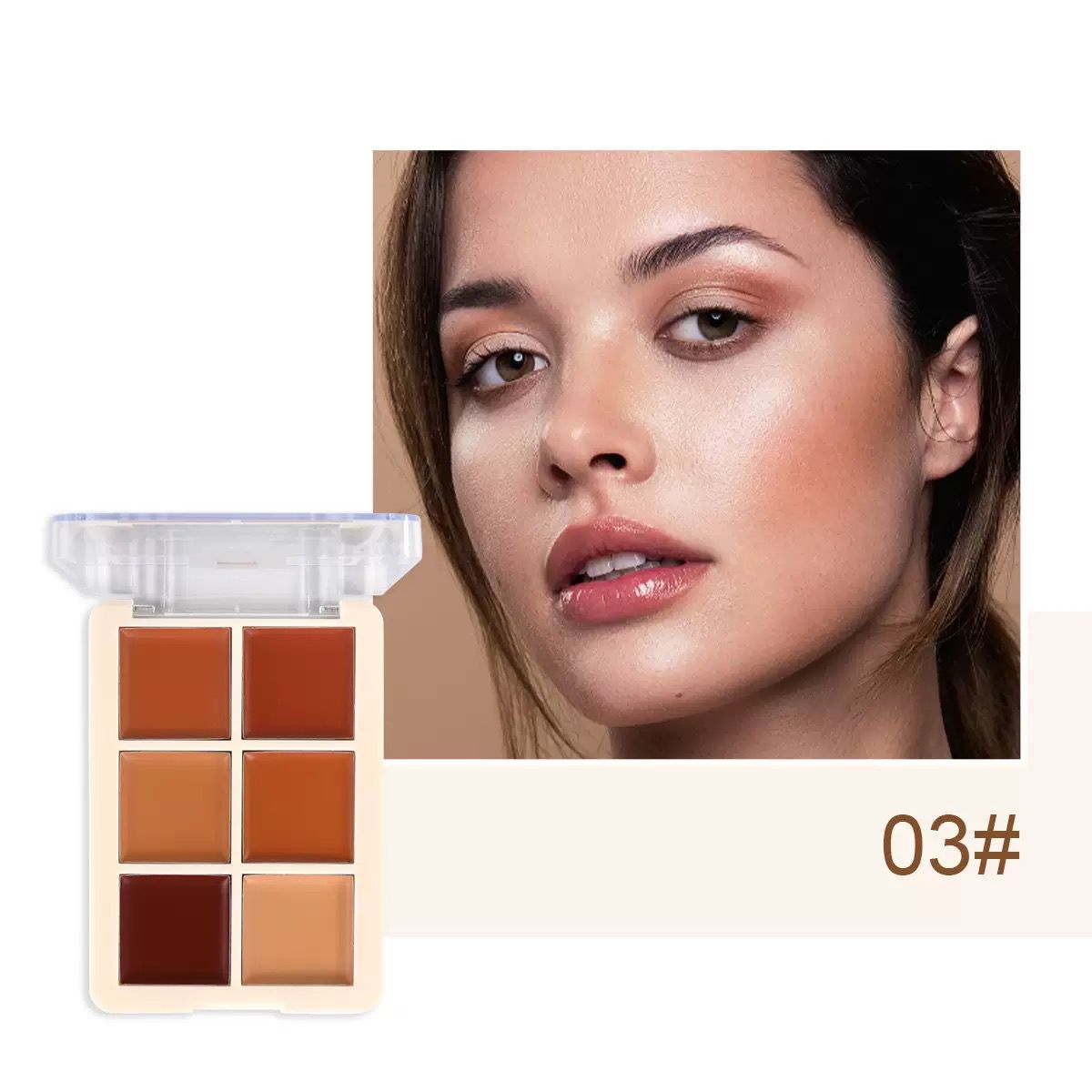 MSYAHO 6 Color Natural Concealer Palette shade 03