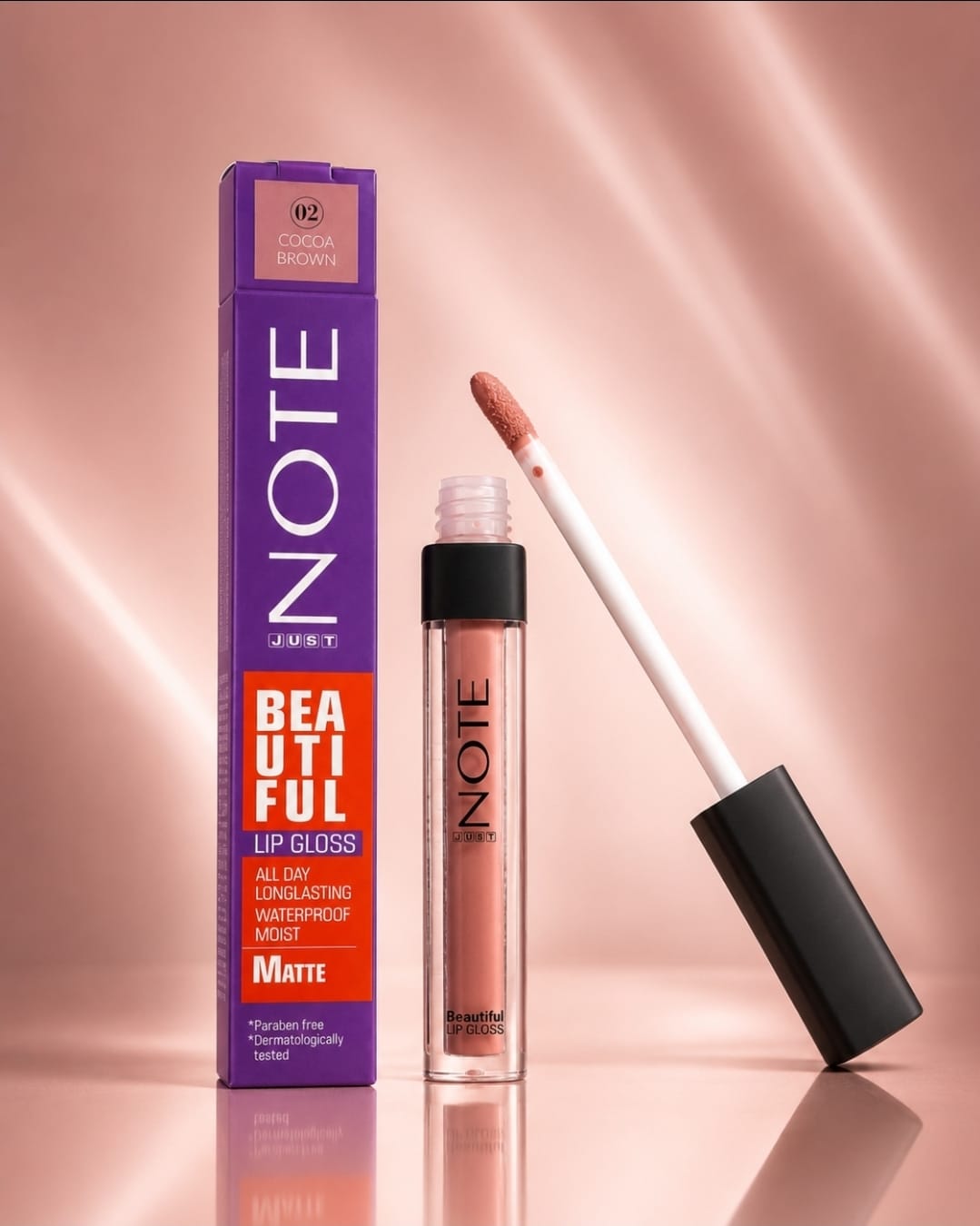 NOTE Beautiful Matte Lip Gloss shade 02 Cocoa Brown product image