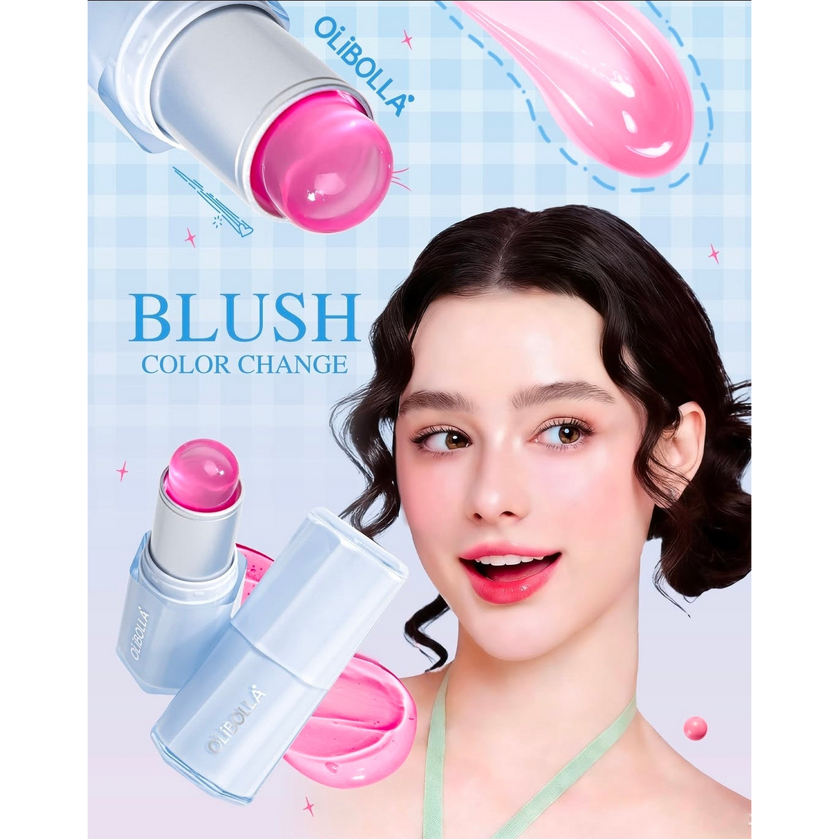 Olibolla Butterfly Bliss Blush Stick packaging