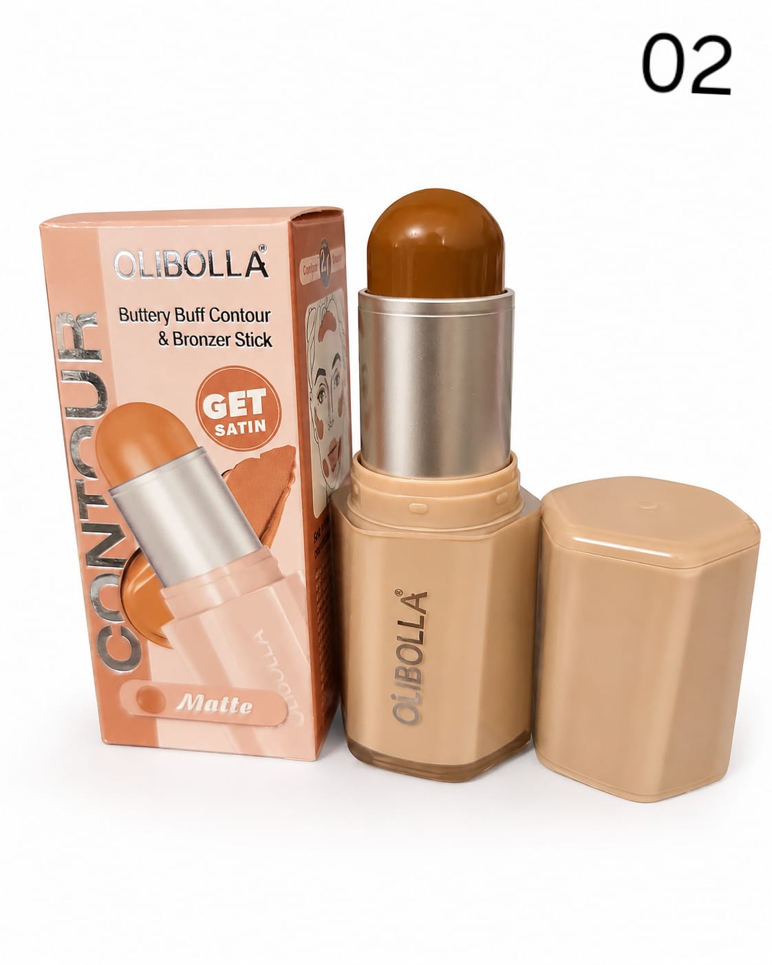 Olibolla Buttery Buff Contour and Bronzer Stick shade 02