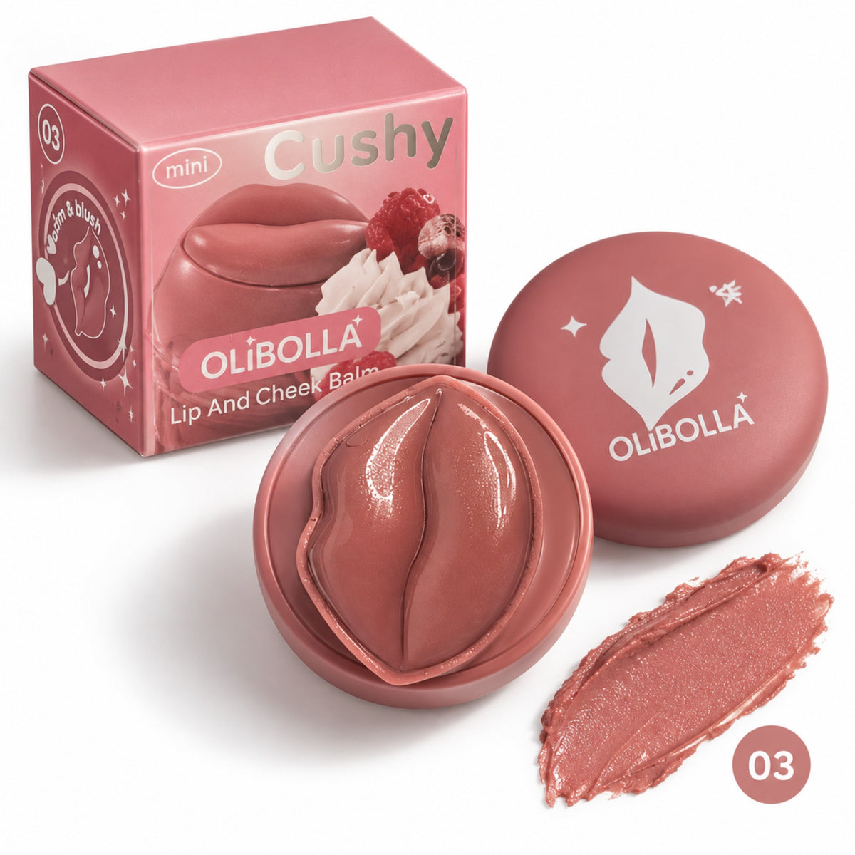 OLIBOLLA Cushy Lip and Cheek Balm shade 03 peach nude