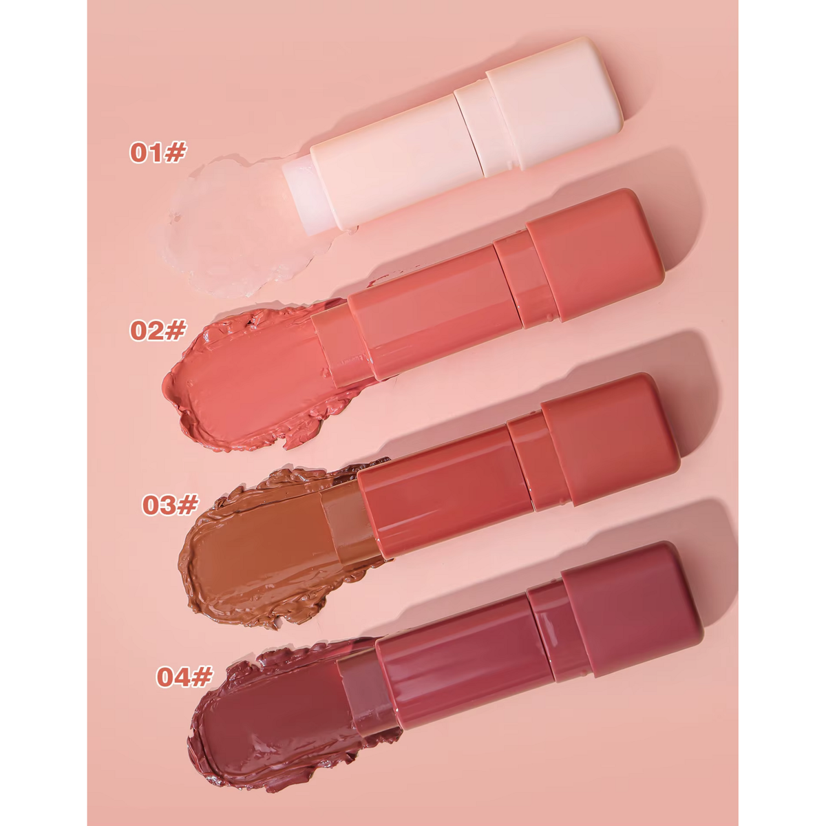 OLIBOLLA Water Glow Lip Butter Balm shade guide 01 to 04