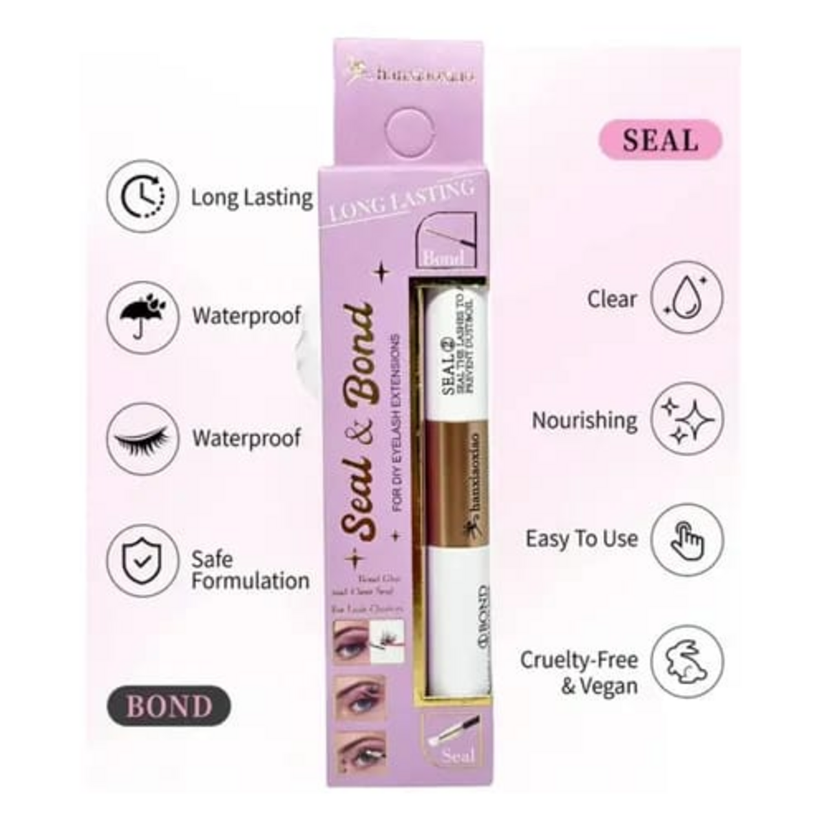 HENGFANG Seal and Bond eyelash extension duo product features