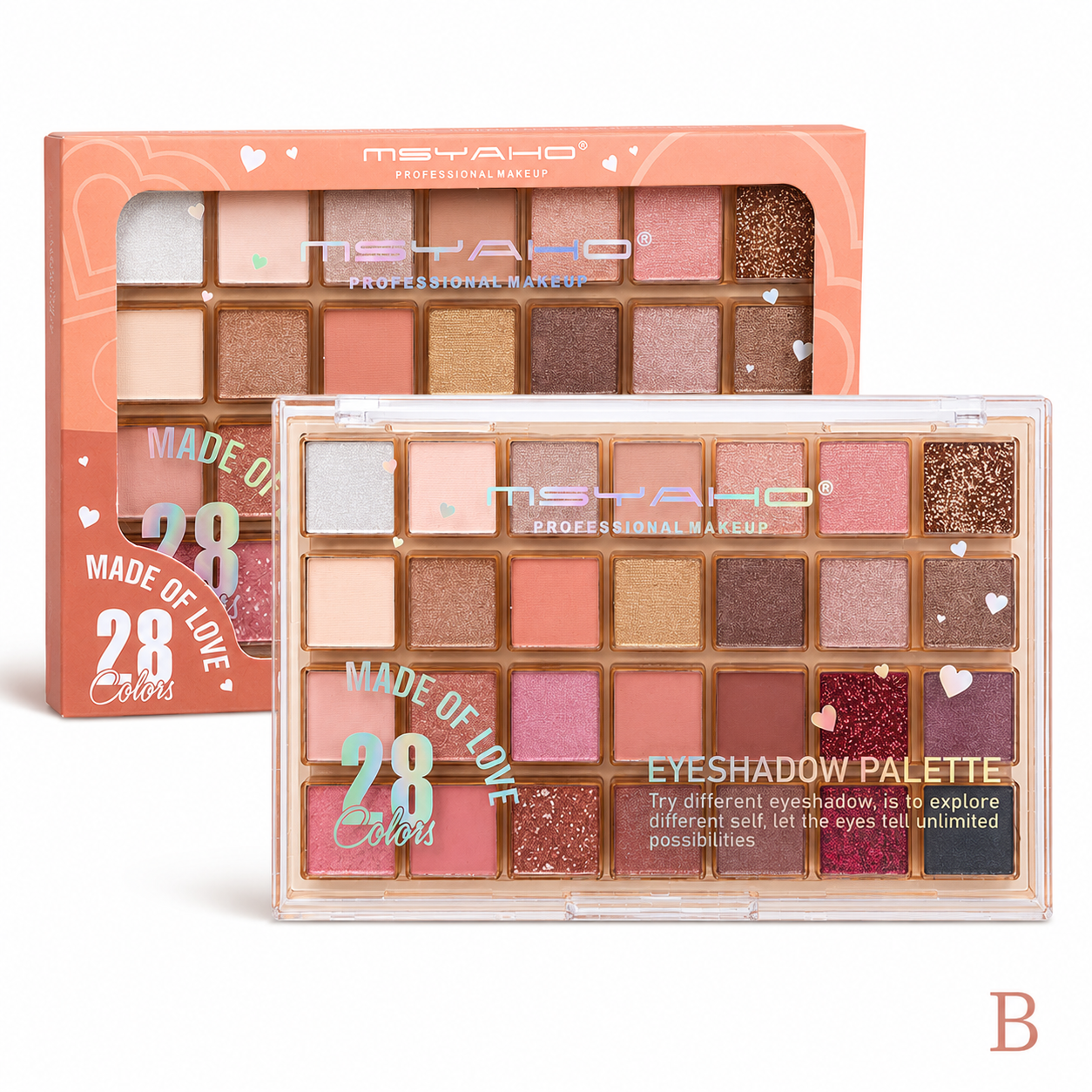 MSYAHO Made of Love 28-Colour Eyeshadow Palette