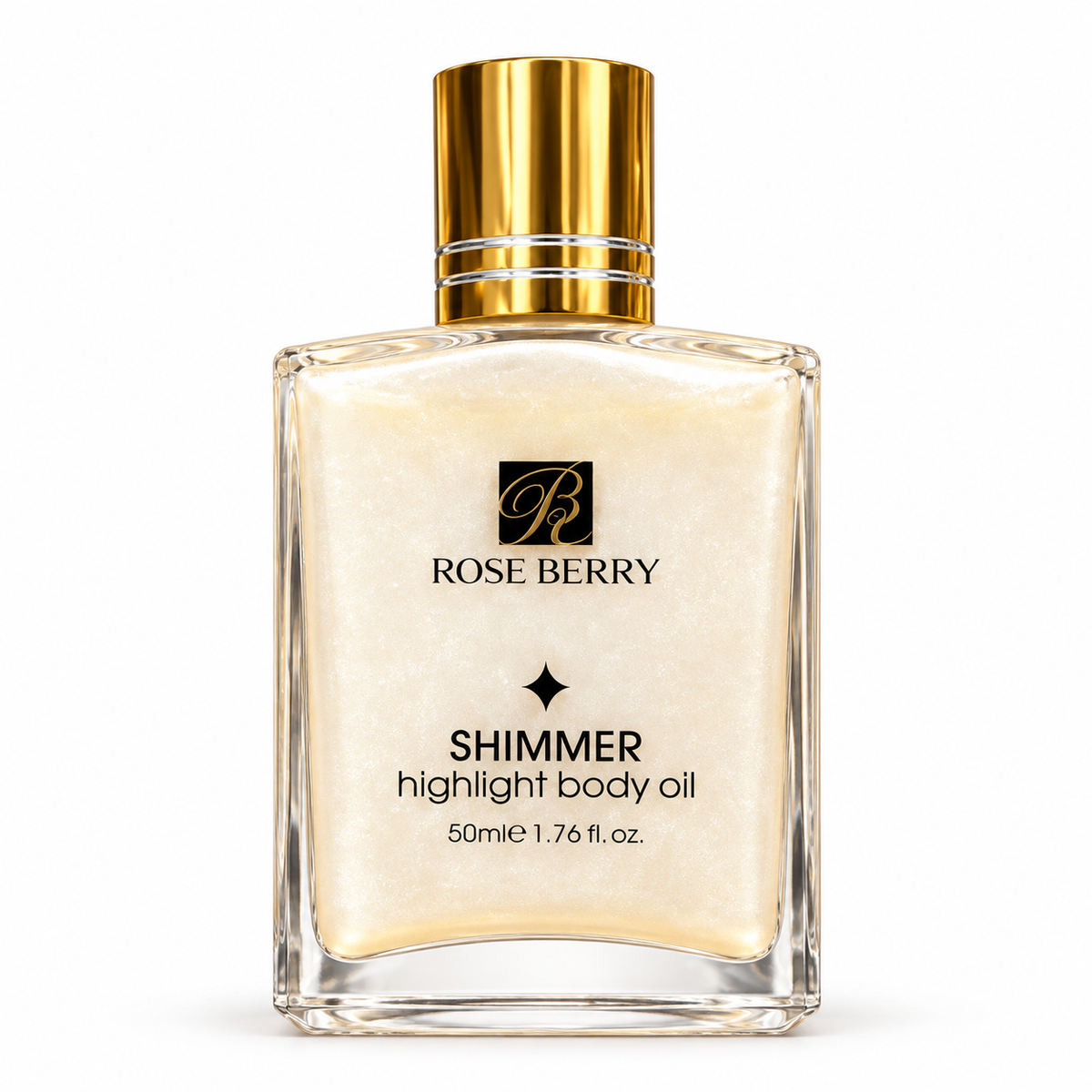 Rose Berry shimmer body oil 50ml - Pearl لؤلؤي