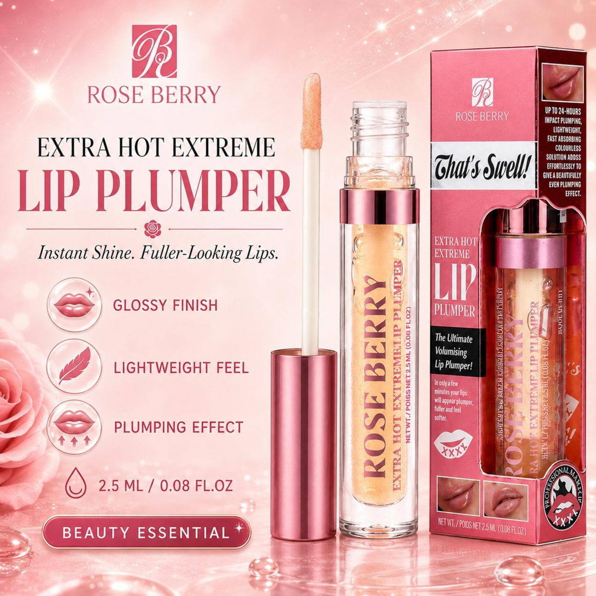 Rose Berry That's Swell colourless lip plumper 2.5ml - image 2