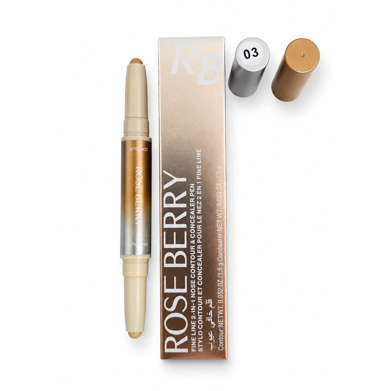 Roseberry Fine Line Pencil 2-in-1 Contour and Concealer shade 03