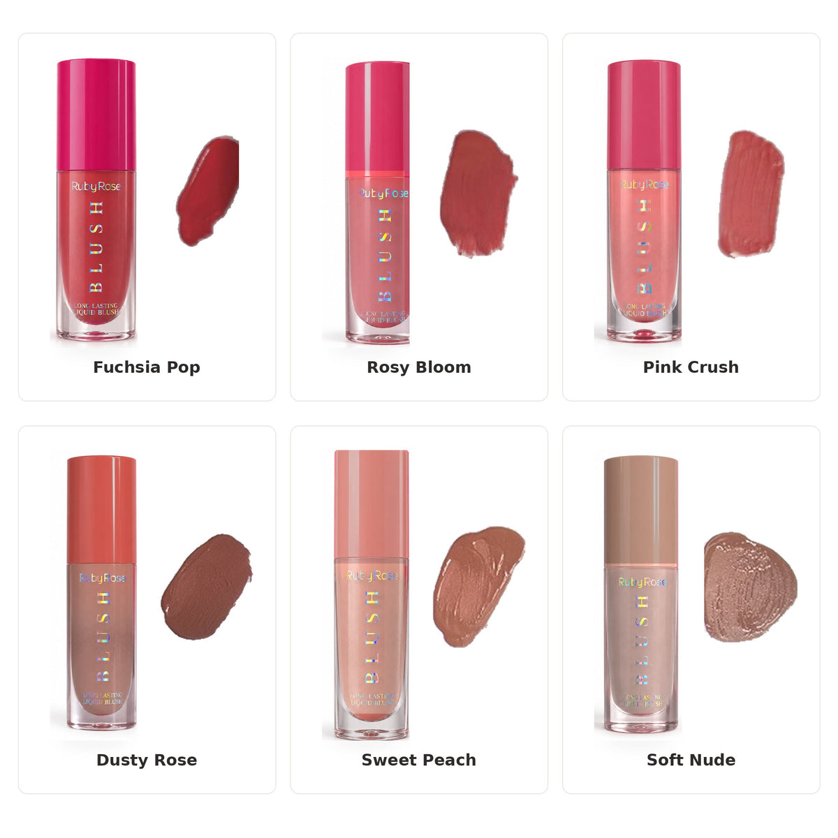 Ruby Rose NAYA HB-B2003 six-shade comparison