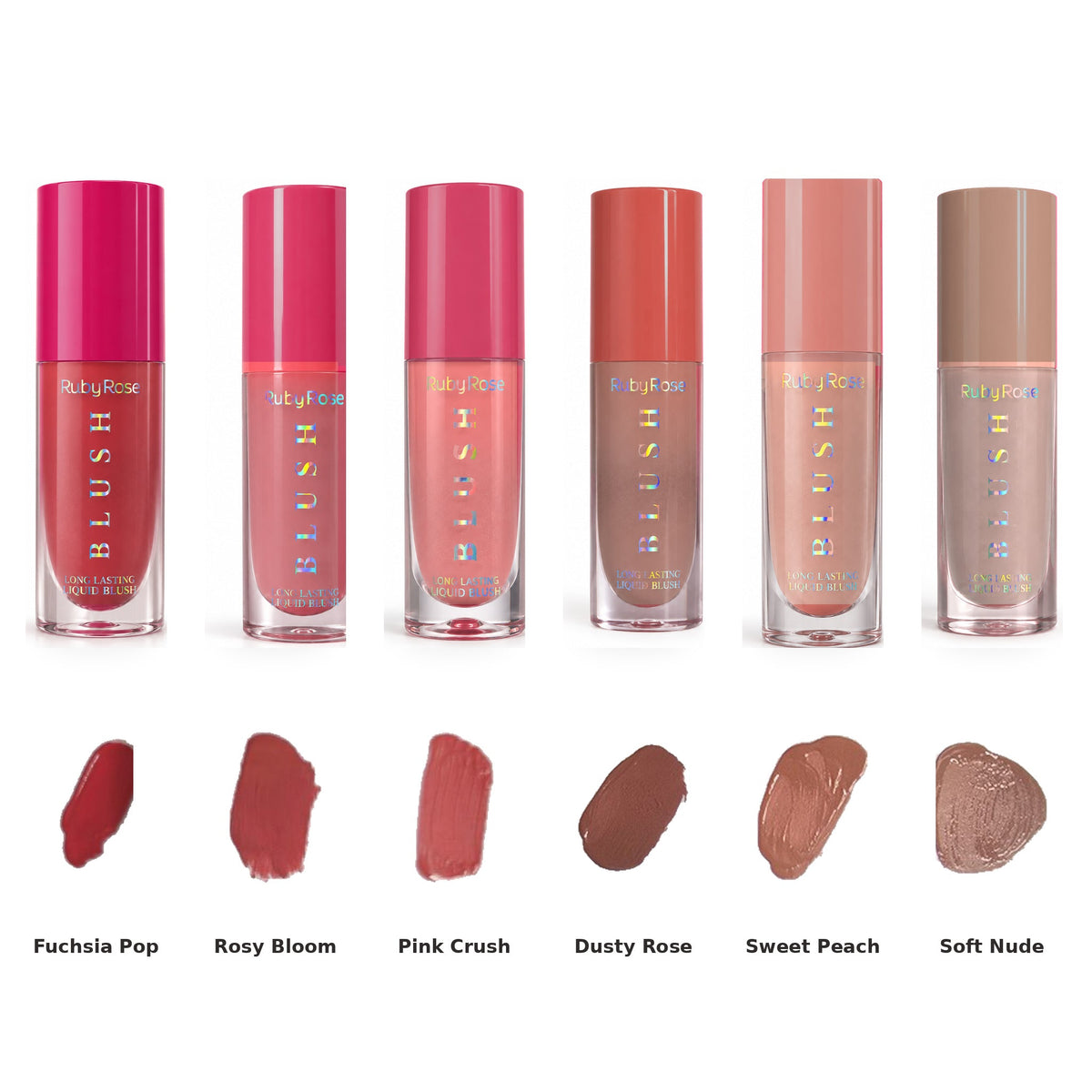 Ruby Rose NAYA HB-B2003 — all six shades with matching reference swatches
