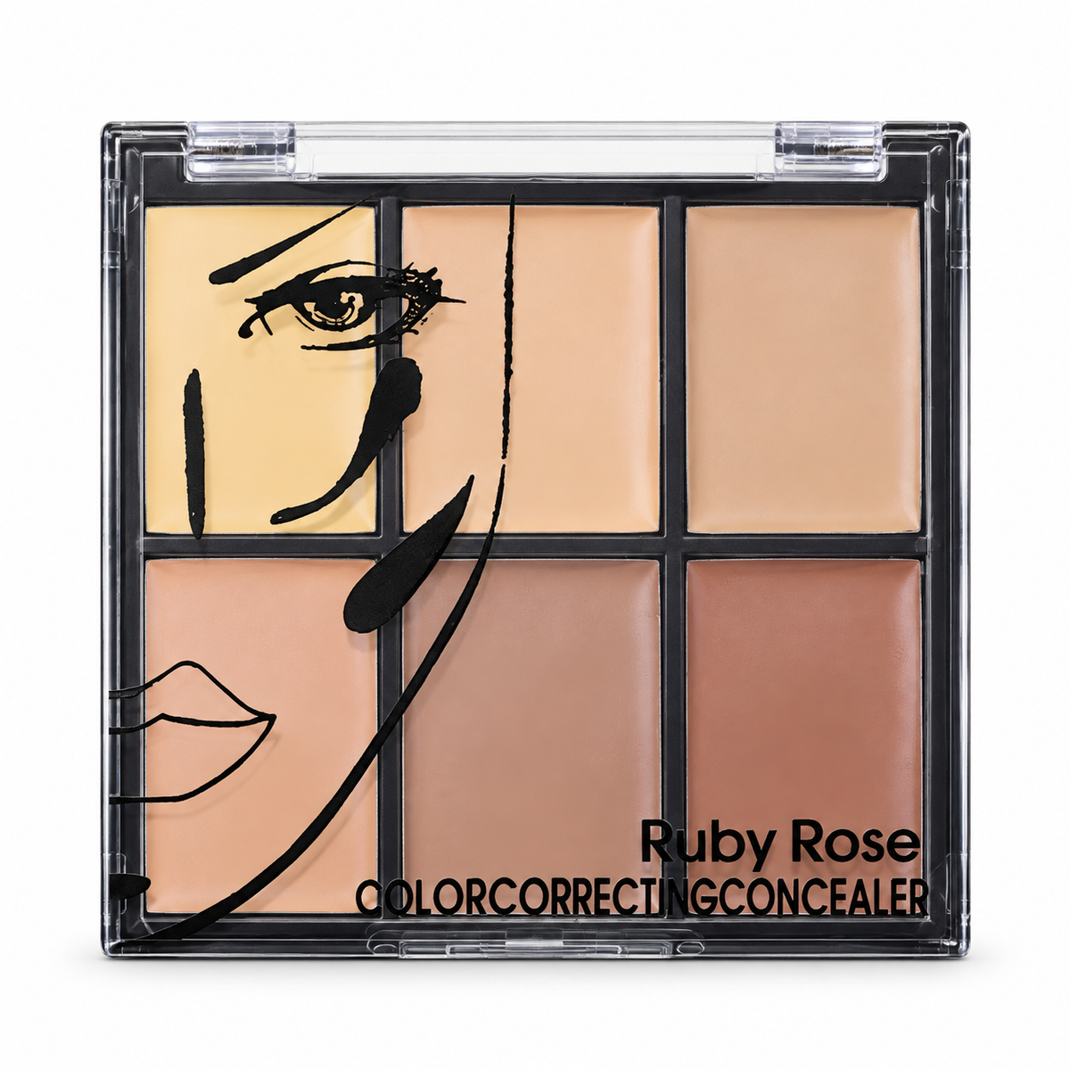 Ruby Rose six-color concealer palette view 1