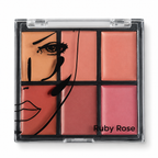 Ruby Rose HB-8089 six-color blush palette top view