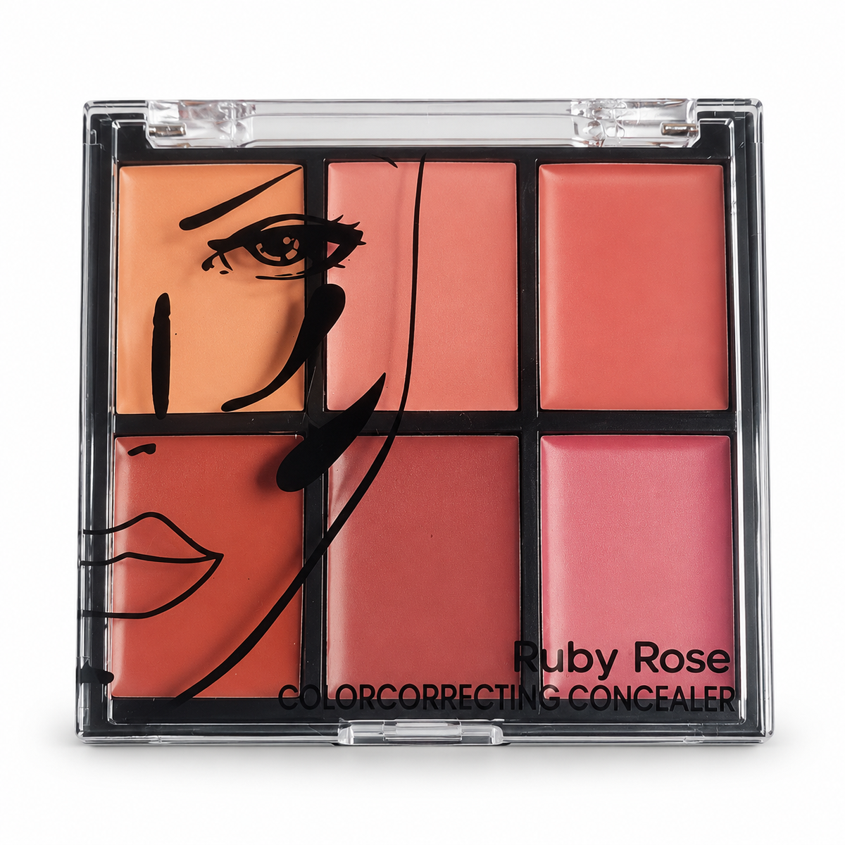 Ruby Rose six-color blush palette