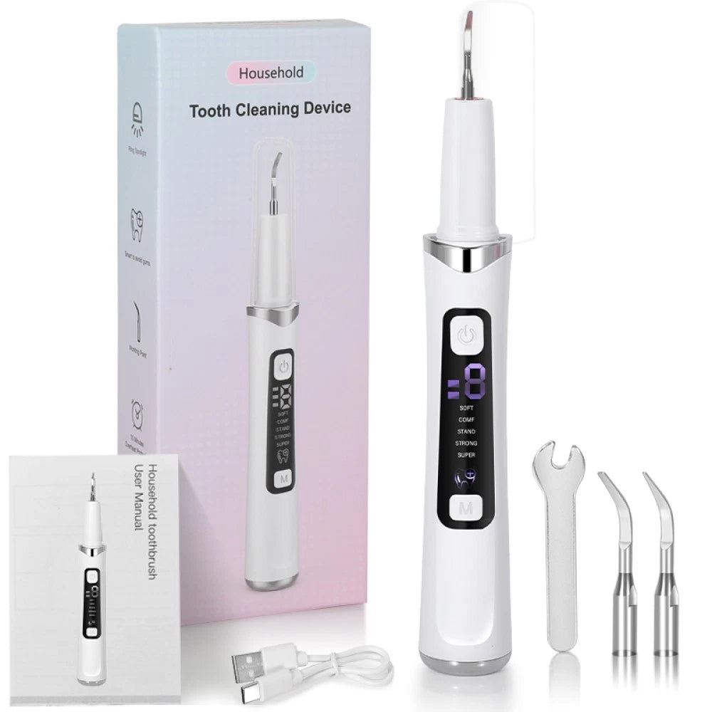 Ultrasonic Tooth Cleaner with LED Light - LED display detail