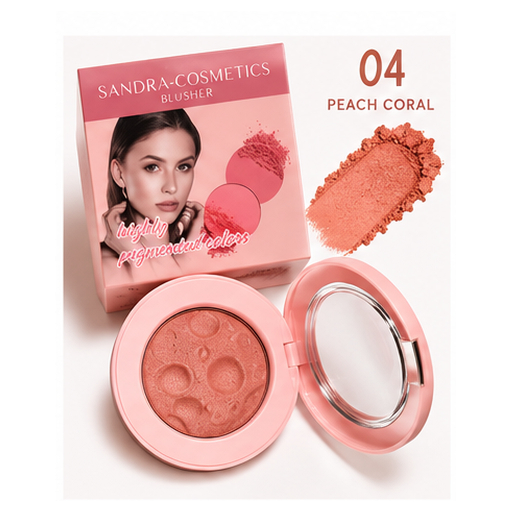 Sandra Cosmetics Blusher shade 04 Peach Coral
