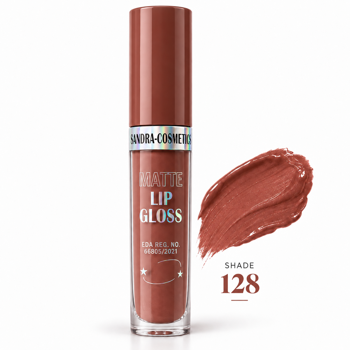 Sandra Cosmetics Matte Lip Gloss shade 128